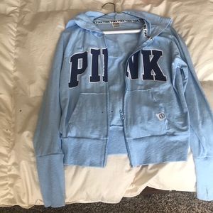 PINK zip up jacket with hood